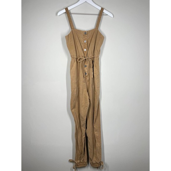 ALICE + OLIVIA Tiana Button Front Patch Pocket Jumpsuit 0 - Picture 4 of 13